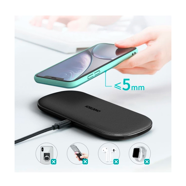 Бездротовий зарядний пристрій Choetech 5-Coil Dual Fast Wireless (T535-S)