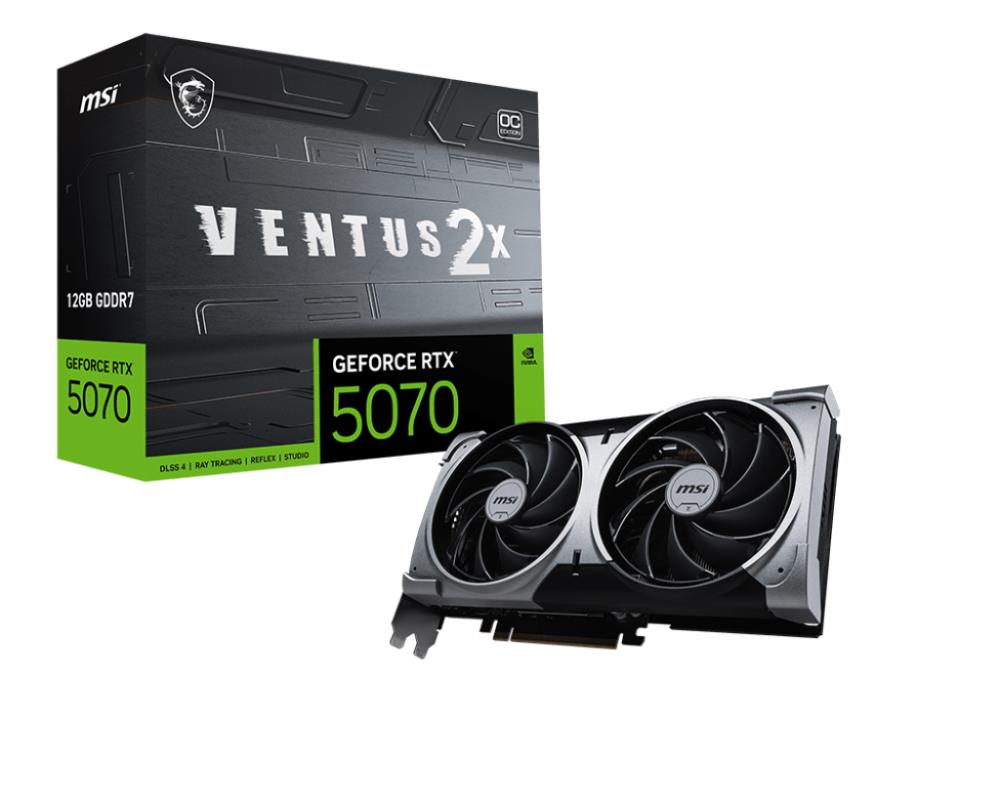 Відеокарта PCIE16 RTX5070 12GB GDDR7 RTX5070 12G VENTUS 2X OC MSI