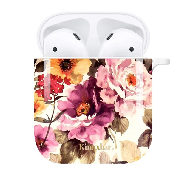 Футляр для наушников AirPods Kingxbar Fresh Series with Swarovski Crystals Peony