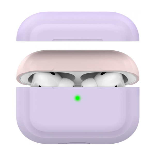 Футляр для наушников AirPods Pro AhaStyle Premium Silicone Two Toned Case Lavender/Pink