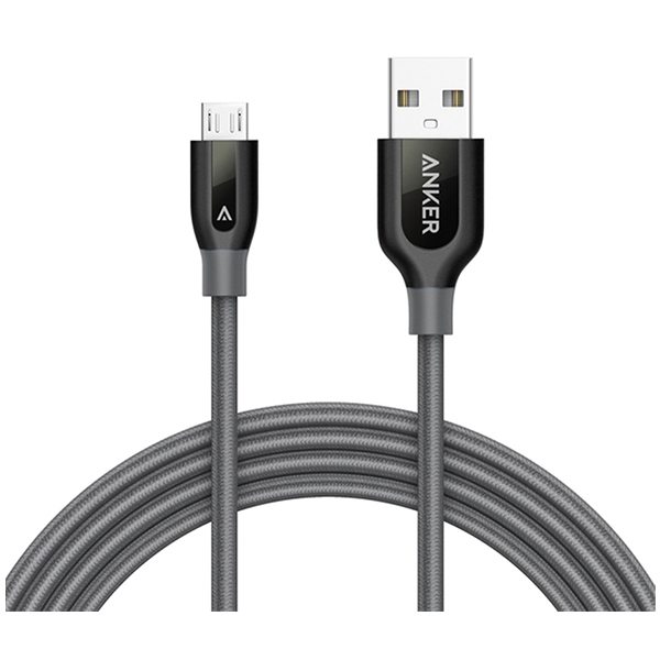 Кабель Anker Powerline+ V3 Micro USB 1.8m Space Gray (A8143HA1)