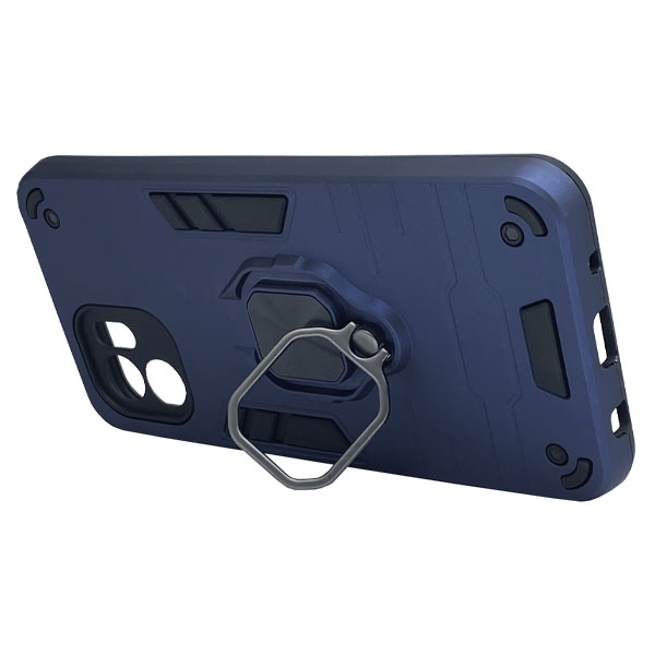 Чехол Armor Antishock Case для Xiaomi Redmi A1/A2 with Ring Dark Blue with Camera Lens