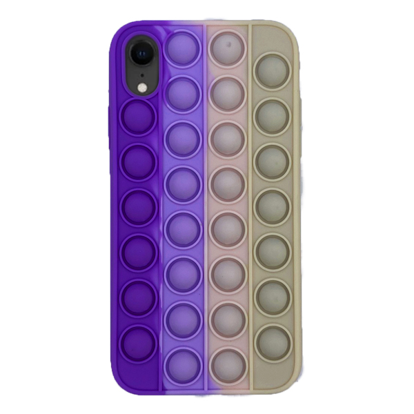 Чехол Antistress Pop It для Apple iPhone XR Violet/Pink