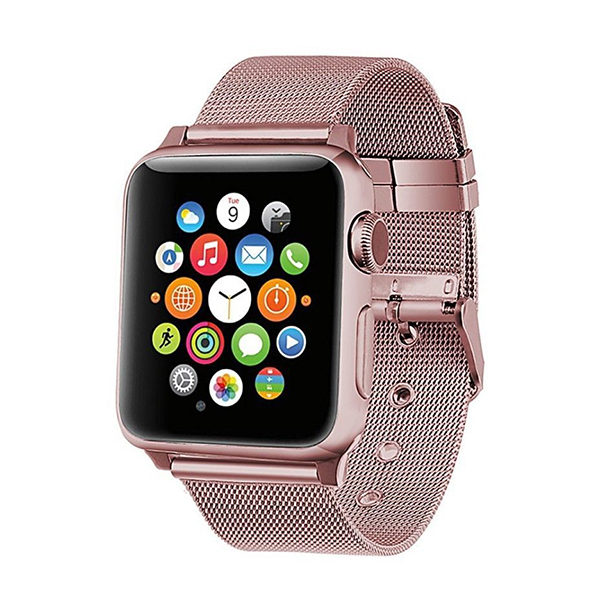 Ремешок для Apple Watch 42mm/44mm Milanese Loop Watch Band with buckle Rose Gold