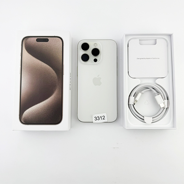 Apple iPhone 15 Pro 256GB White Titanium Б/У №3312 (Стан 8/10)