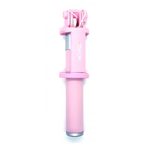 Селфи-монопод Aspor K-2 Aux Soft Touch Pink