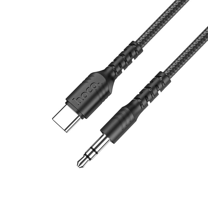 Аудіо кабель 3.5 мм - Type-C Hoco UPA17 1M Black