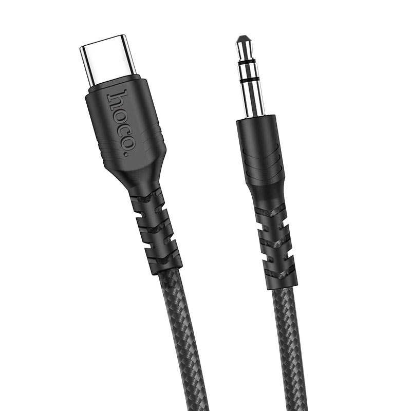 Аудіо кабель 3.5 мм - Type-C Hoco UPA17 1M Black