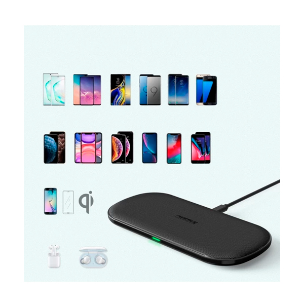 Бездротовий зарядний пристрій Choetech 5-Coil Dual Fast Wireless (T535-S)