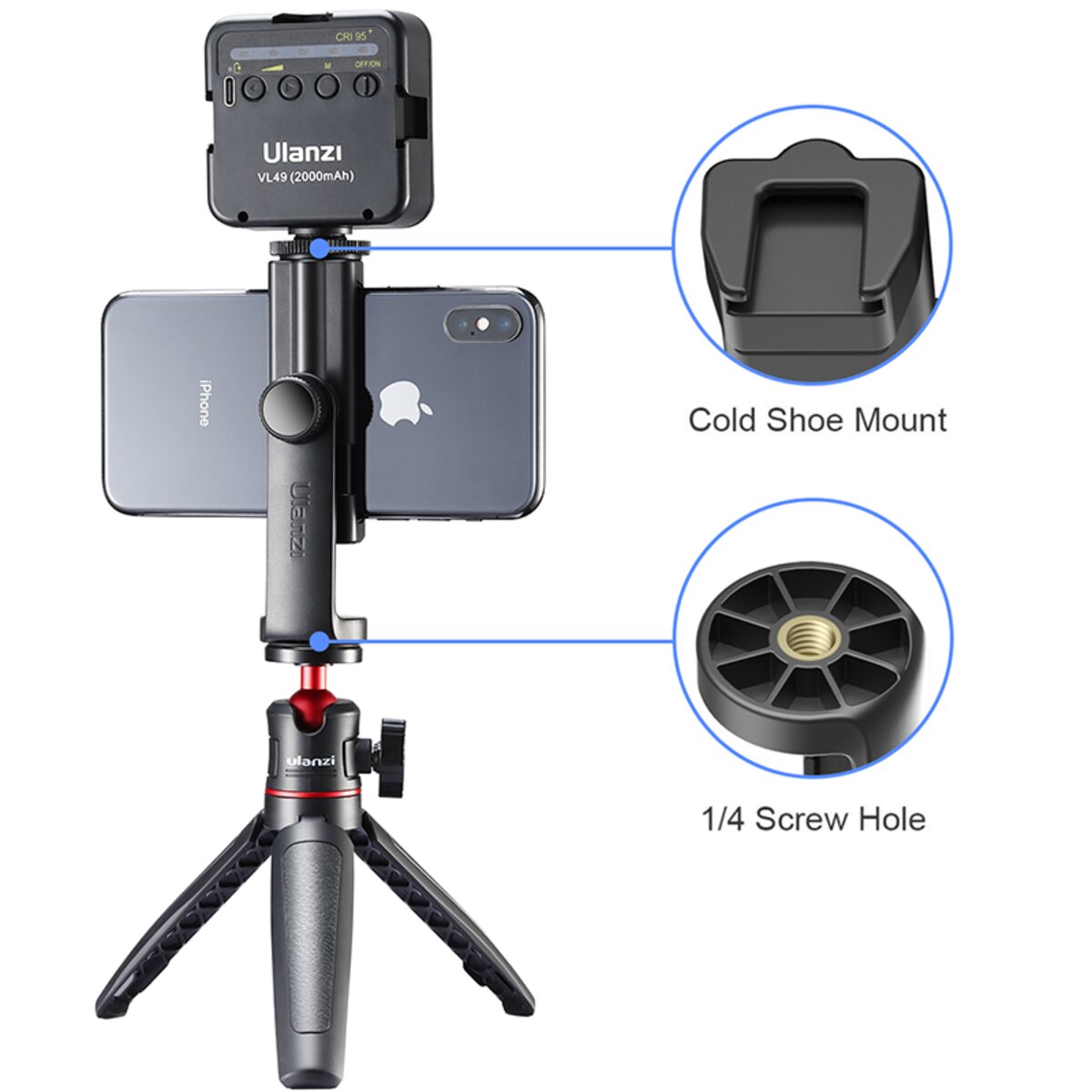 Тримач для телефону Ulanzi Vijim Horizontal and Vertical Phone Clip (UV-2120 ST-17)