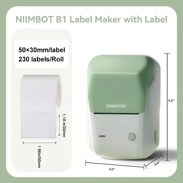 Термопринтер для друку наклейок NIIMBOT B1 Olive (1AC12212002)