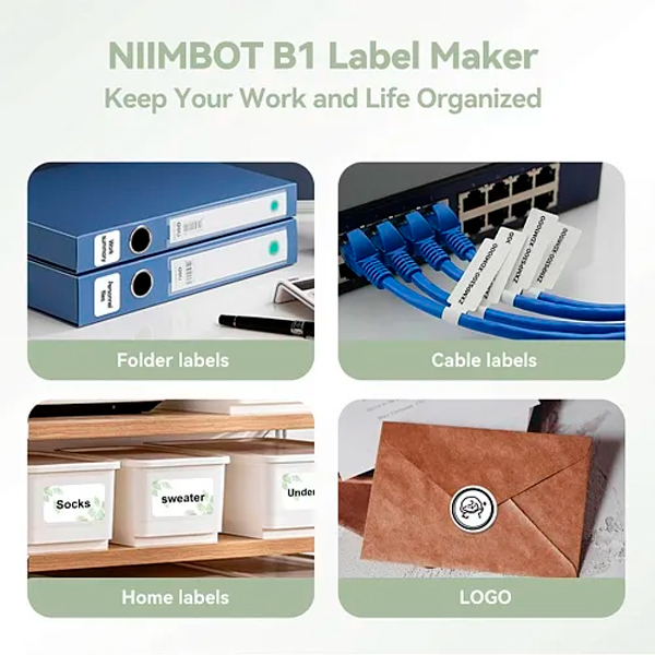 Термопринтер для друку наклейок NIIMBOT B1 Olive (1AC12212002)