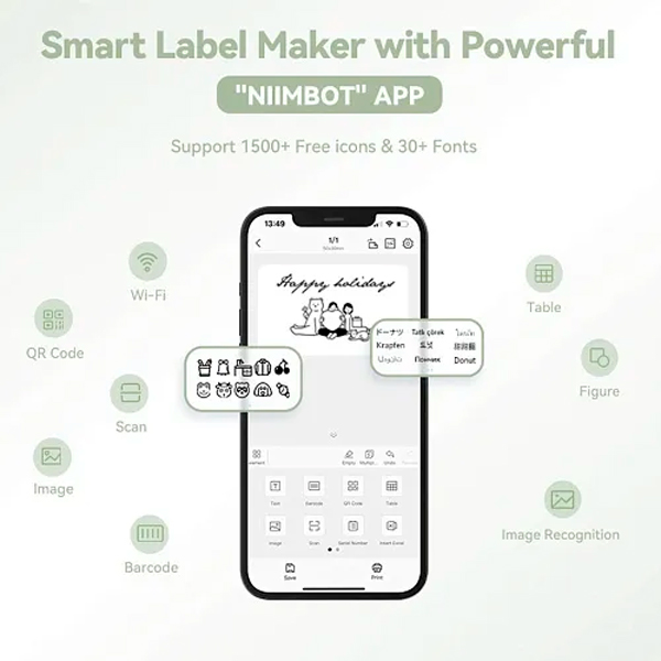 Термопринтер для друку наклейок NIIMBOT B1 Olive (1AC12212002)
