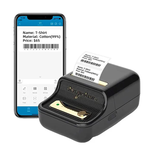 Термопринтер для друку наклейок NIIMBOT B21 Black (A1B88168607)