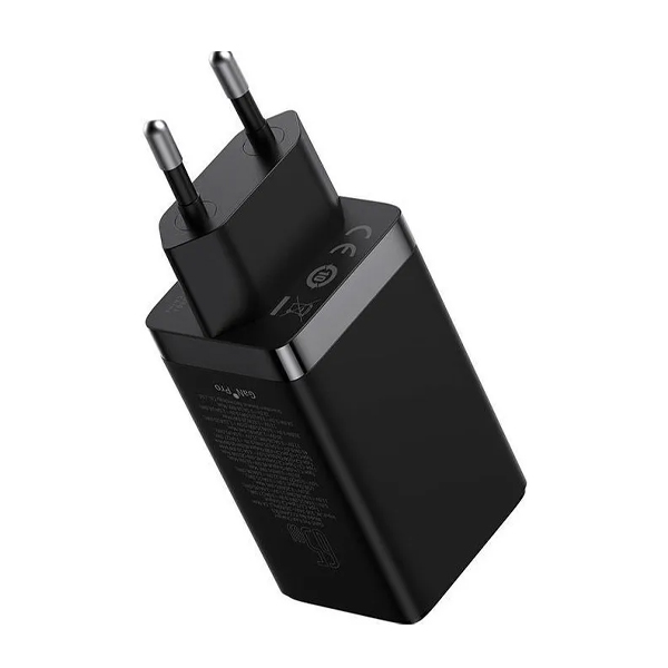 МЗП Baseus GaN5 Pro Fast Charger 2C+U 65W Black with Type-C to Type-C (CCGP120201)