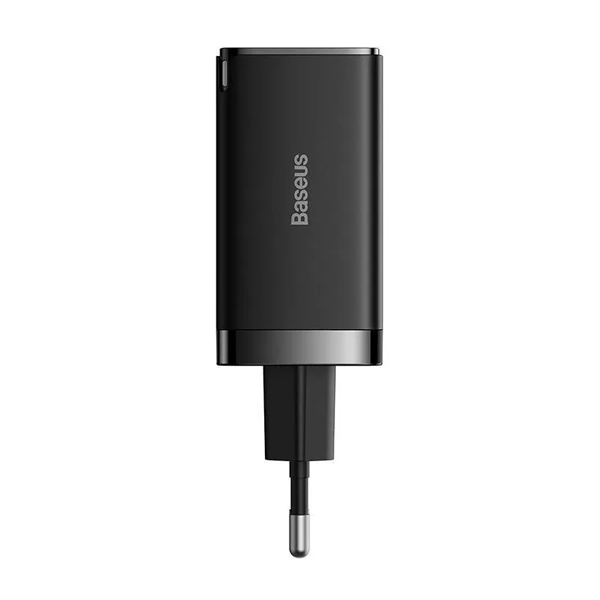 МЗП Baseus GaN5 Pro Fast Charger 2C+U 65W Black with Type-C to Type-C (CCGP120201)