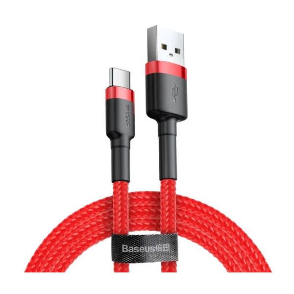 Кабель Baseus Cafule Cable USB Type-C 3A 1m Red (CATKLF-B09)