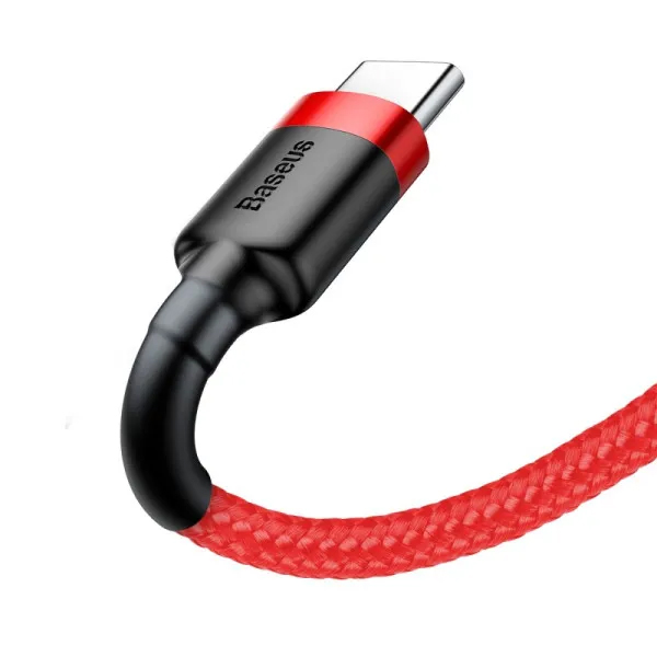 Кабель Baseus Cafule Cable USB Type-C 3A 1m Red (CATKLF-B09)