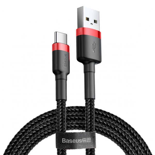 Кабель Baseus Cafule Cable USB Type-C 3A 2m Red/Black