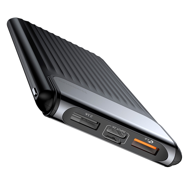 Зовнішній акумулятор Baseus Thin QC3.0 Digital display Power bank 10000mAh Black (PPYZ-C01)