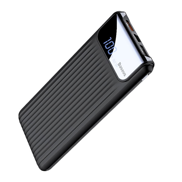Зовнішній акумулятор Baseus Thin QC3.0 Digital display Power bank 10000mAh Black (PPYZ-C01)