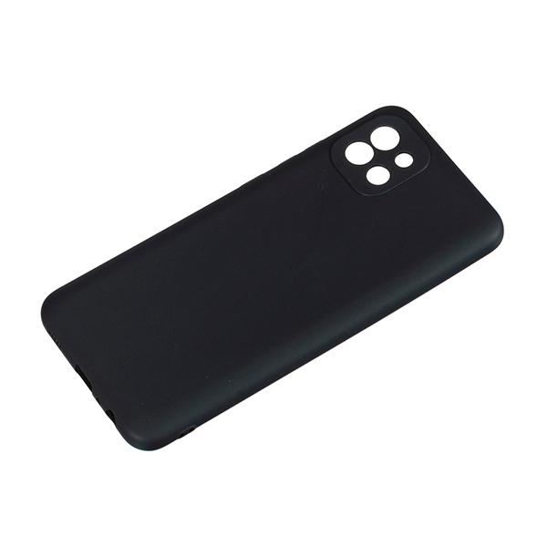 Чехол Original Soft Touch Case for Samsung A03-2022/A035 Black with Camera Lens