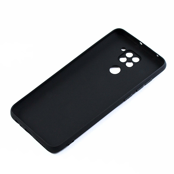 Чехол Original Soft Touch Case for Xiaomi Redmi Note 9/Redmi 10x Black with Camera Lens