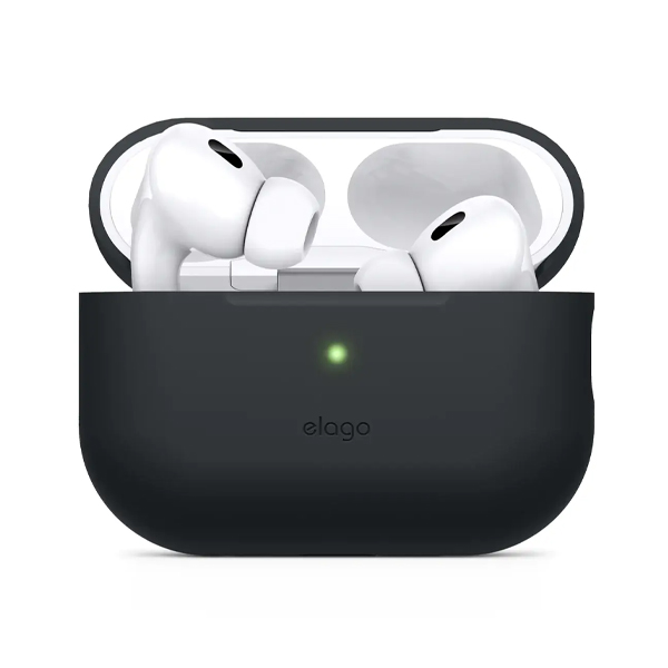 Футляр для наушников Elago Silicone Basic Case with Nylon Lanyard Black for Airpods Pro 2nd Gen (EAPP2SC-BA+ROSTR-BK)