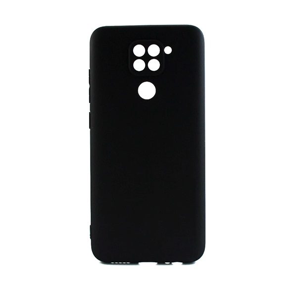Чехол Original Soft Touch Case for Xiaomi Redmi Note 9/Redmi 10x Black with Camera Lens