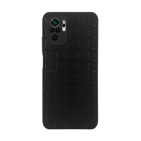 Чехол Silicon Leather Case для Xiaomi Redmi Note10 Black Croco