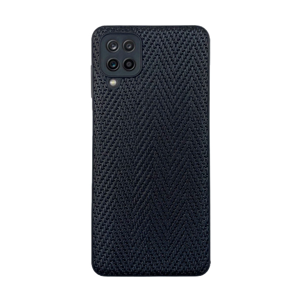 Чехол Silicon Leather Case для Samsung A12-2021/A125/M12-2021 Black Wave