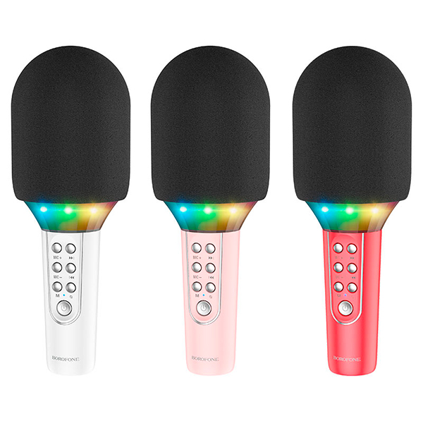 Портативна Bluetooth колонка-мікрофон Borofone BFK2 White