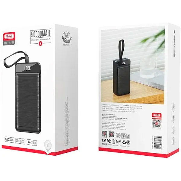 Внешний аккумулятор XO PR158 50000mAh 20W Black