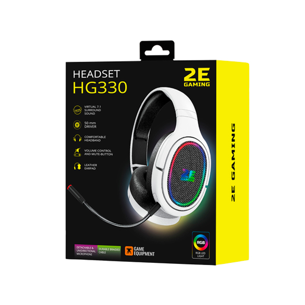 Навушники 2E HG330 RGB USB 7.1 White (2E-HG330WT-7.1)