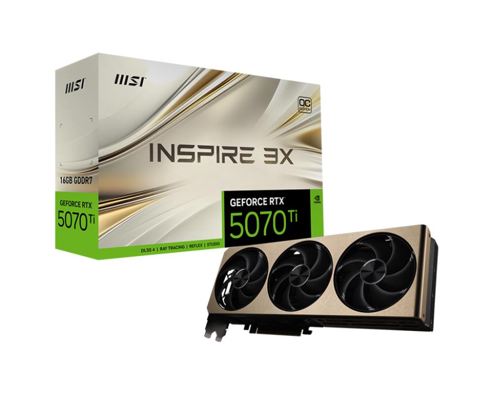 Відеокарта PCIE16 RTX5070TI 16GB 5070TI 16G INSPIRE 3X OC MSI