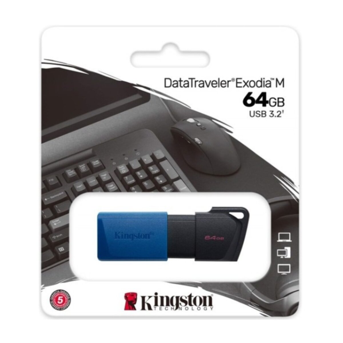 Флеш-накопичувач Kingston USB 3.2 DT Exodia M 64GB Black/Blue