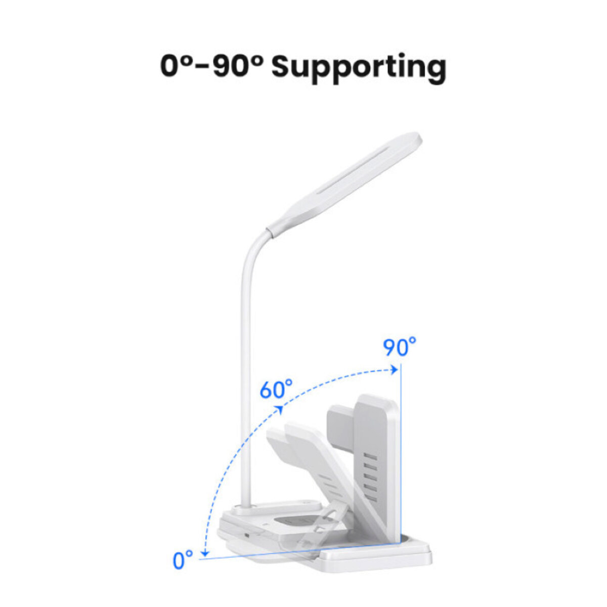 Бездротовий зарядний пристрій Usams US-CD195 15W 4in1 Wireless Charging Holder With Table Lamp