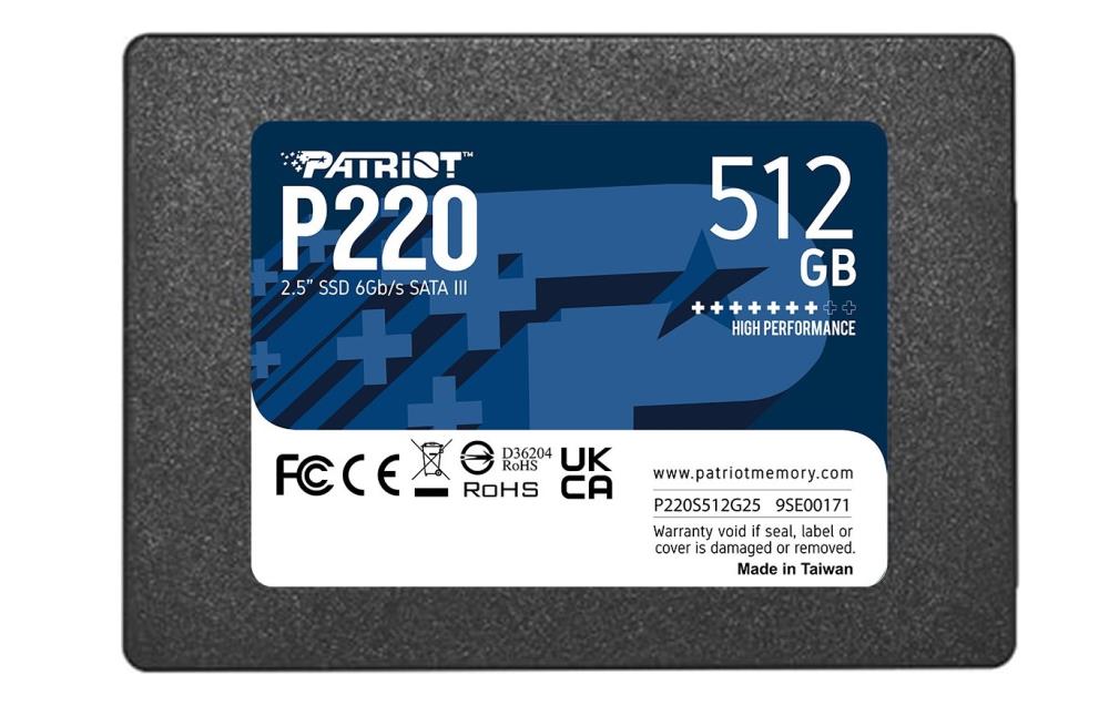 Накопичувач SSD Patriot P220 512GB 2.5" 7mm SATAIII