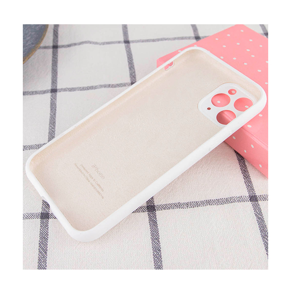 Чехол Original Soft Touch Case for iPhone 12 Pro White with Camera Lens