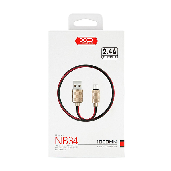 Кабель XO NB34 Micro USB 1m 2.4A Gold