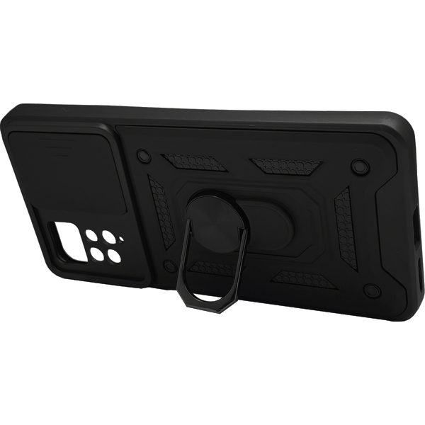 Чохол Armor Camshield Case для Xiaomi Redmi 10/Note 11 4G with Ring Black with Camera Lens