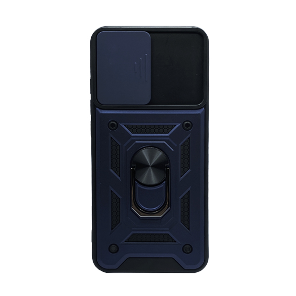 Чехол Armor Camshield Case для Xiaomi Redmi 10/Note 11 4G with Ring Dark Blue with Camera Lens