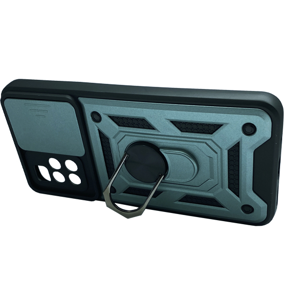 Чохол Armor Camshield Case для Xiaomi Redmi 10/Note 11 4G with Ring Green with Camera Lens