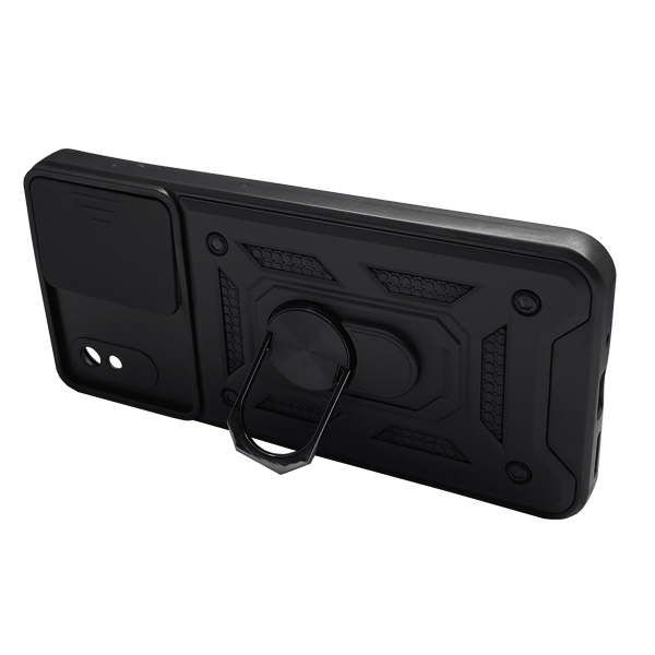Чехол Armor Camshield Case для Xiaomi Redmi 9a with Ring Black with Camera Lens
