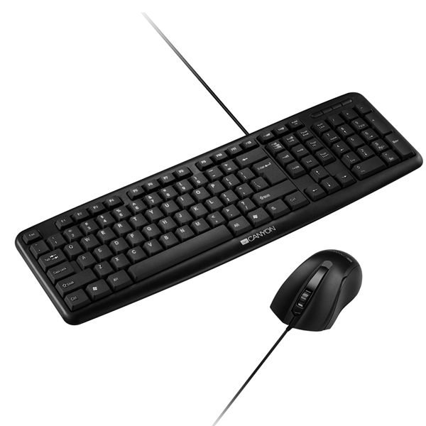 IT/kbrd Комплект клавиатура+мышка Canyon CNE-CSET1-RU Black