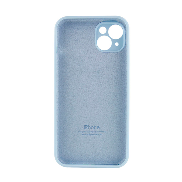 Чехол Soft Touch для Apple iPhone 13/14 Powder Blue with Camera Lens Protection Square