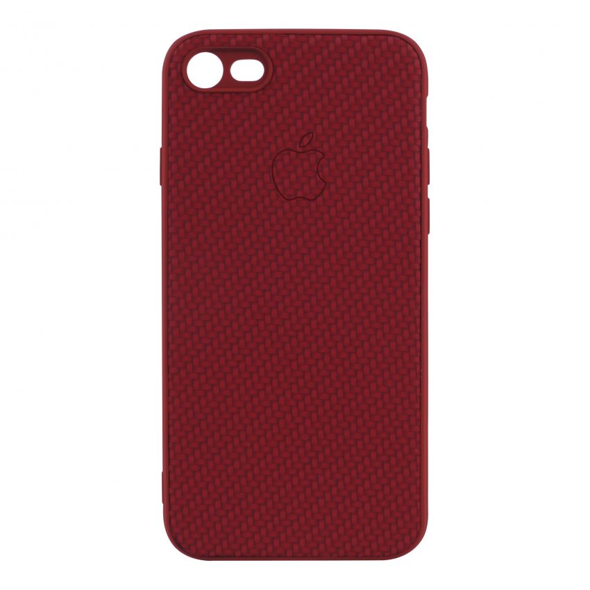 Чехол накладка Carbon для iPhone 7/8/SE 2020 Red