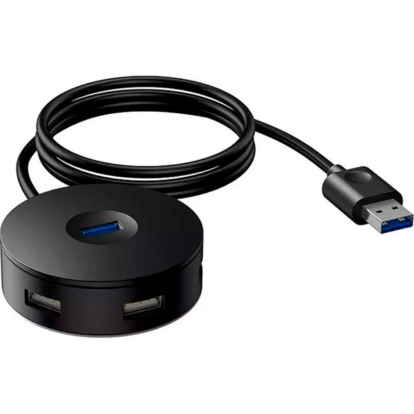 HUB Baseus Round Box USB3.0x1 + USB2.0x2 Black (CAHUB-U01)