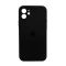 Чохол Soft Touch для Apple iPhone 12 Black with Camera Lens Protection Square