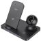 Бездротовий зарядний пристрій HOCO CW33 Ultra-Charge 3-in-1 vertical wireless fast charger Black